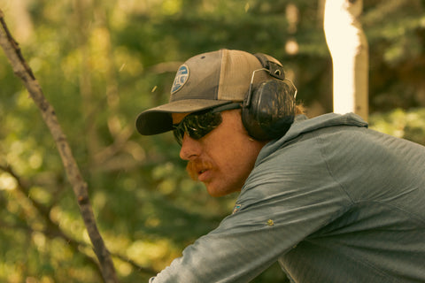 Chainsaw Guy Wearing Safety Glasses