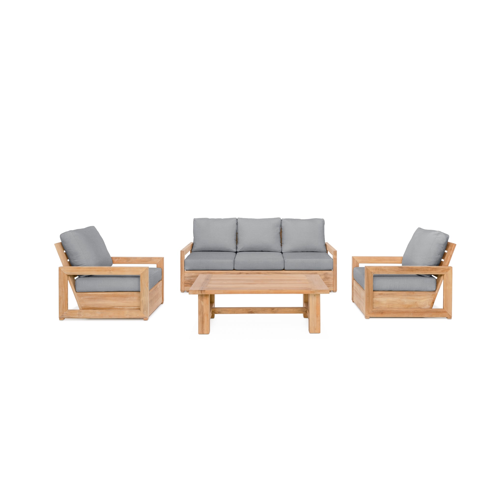 Onmogelijk Tijdens ~ Skiën Relax Sofa/Clubs 4pc Outdoor Lounge Set – Teak + Table Outdoor