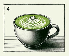 Rezept: Matcha Latte wie bei Starbucks, Schritt 4 Milch vorsichtig in die Matcha-Mischung gießen