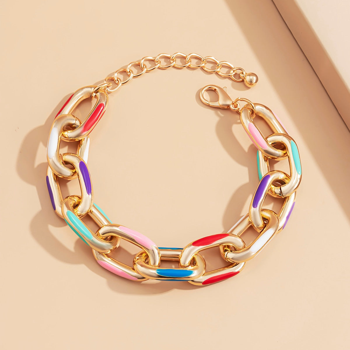 chain bracelet rainbow