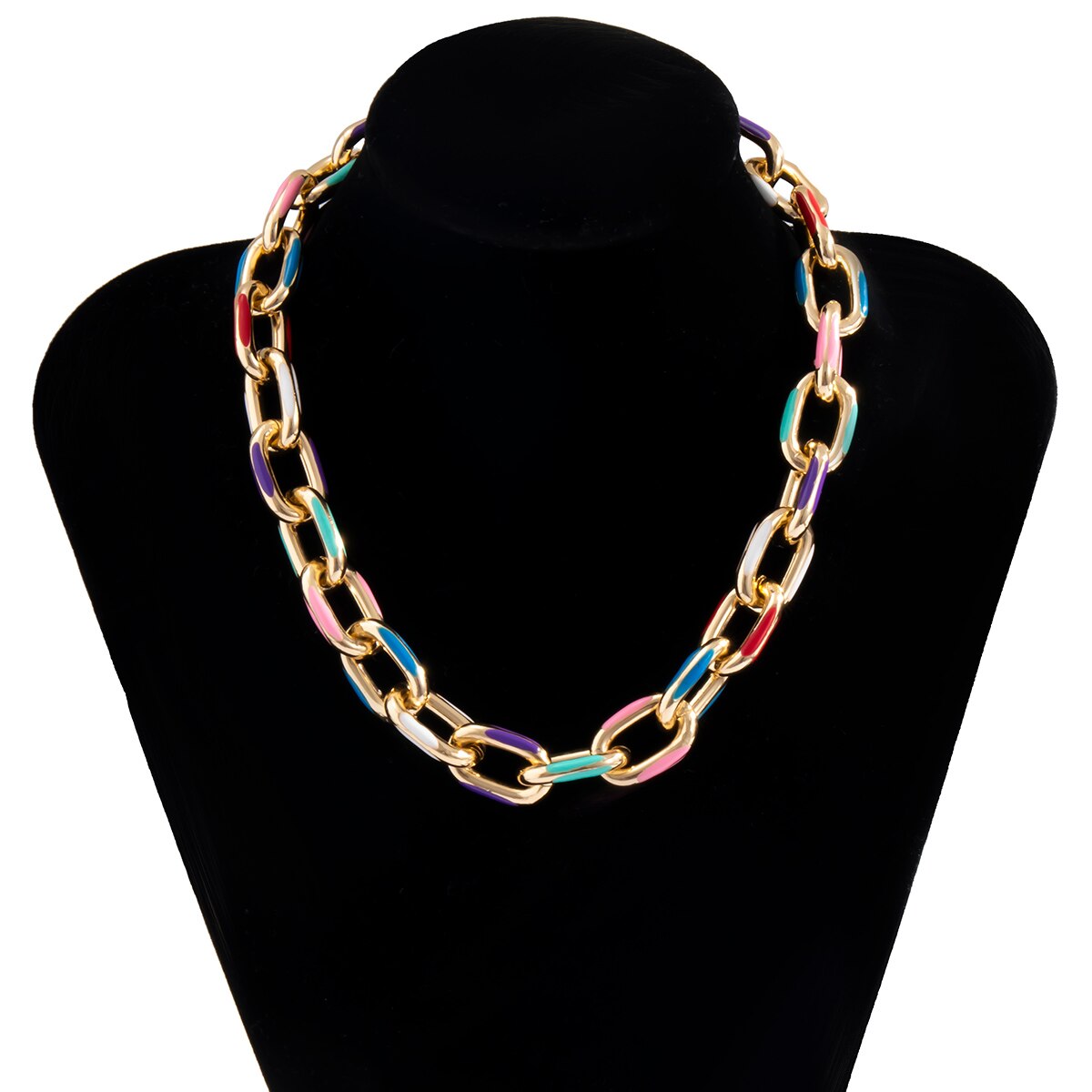 Louis Vuitton Chain Necklace Monogram Rainbow in Metal with Silver