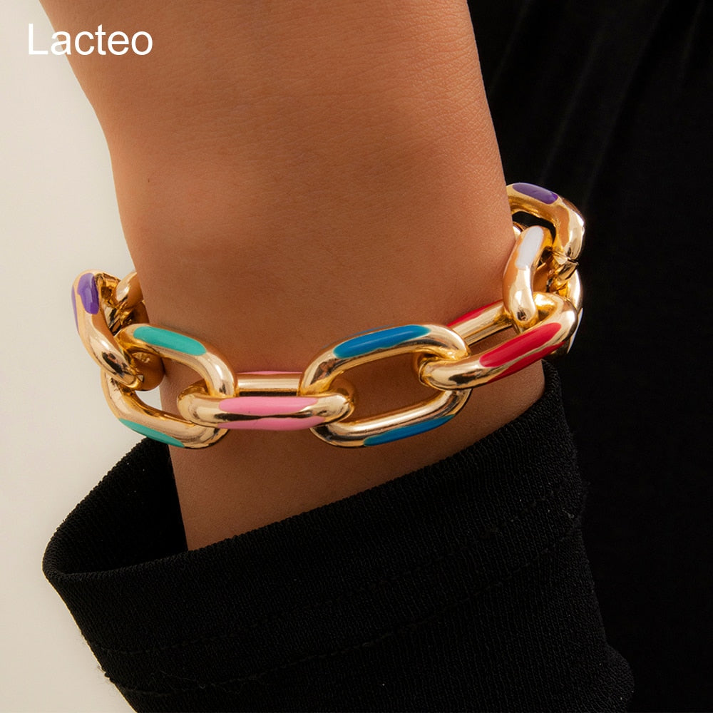 Blonder Mercantile Rainbow Links Bracelet and Necklace