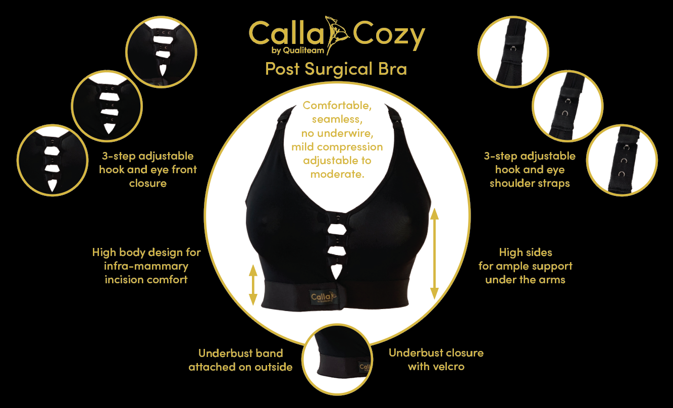 Calla Cozy Post Surgery Bra - Calla by Qualiteam