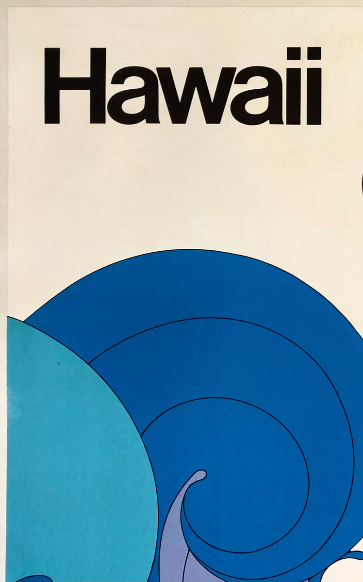 70年代WesternAirlinesウエスタン航空ハワイ販促ビンテージポスター