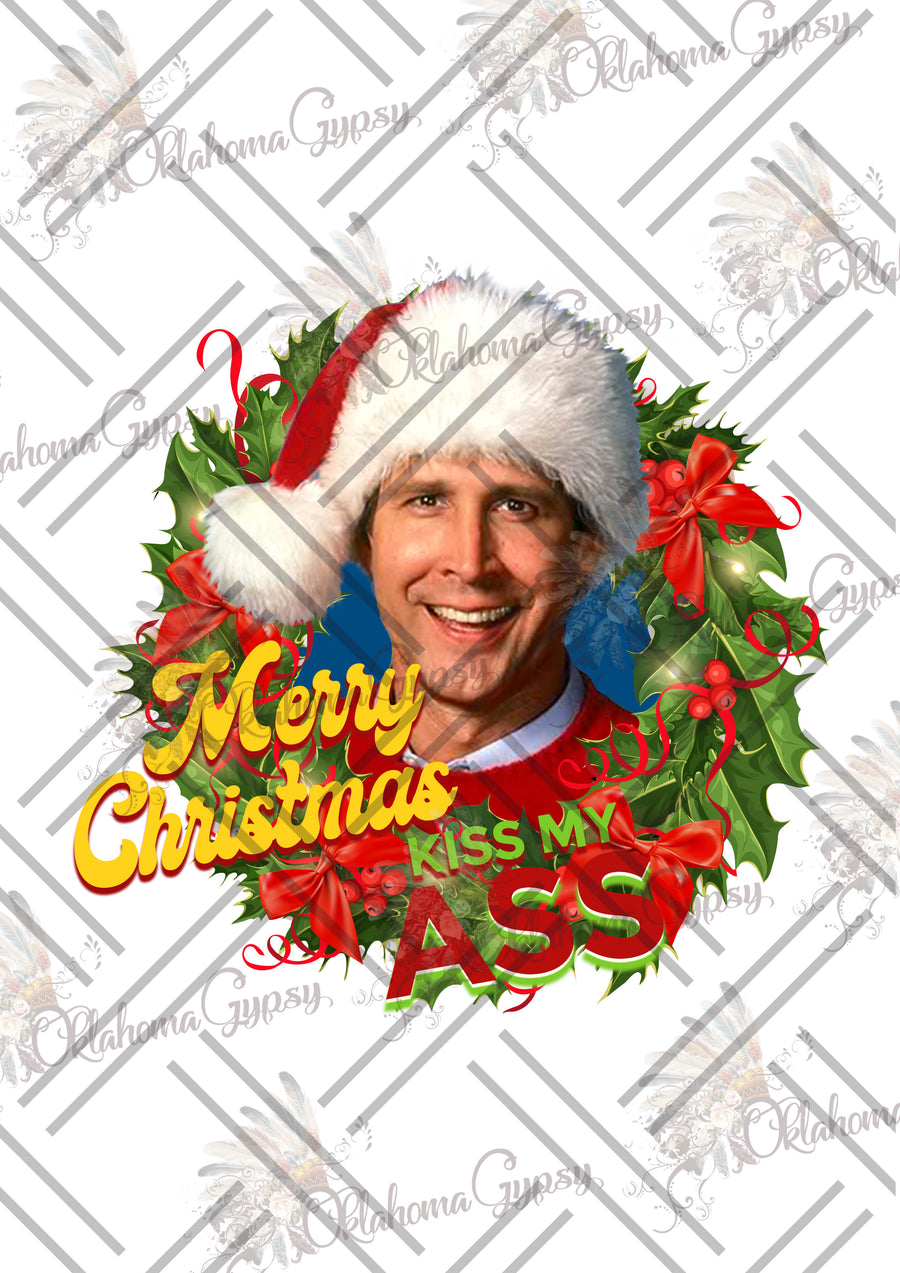 Merry Christmas Kiss My Ass Griswold Inspired Digital File Oklahoma 