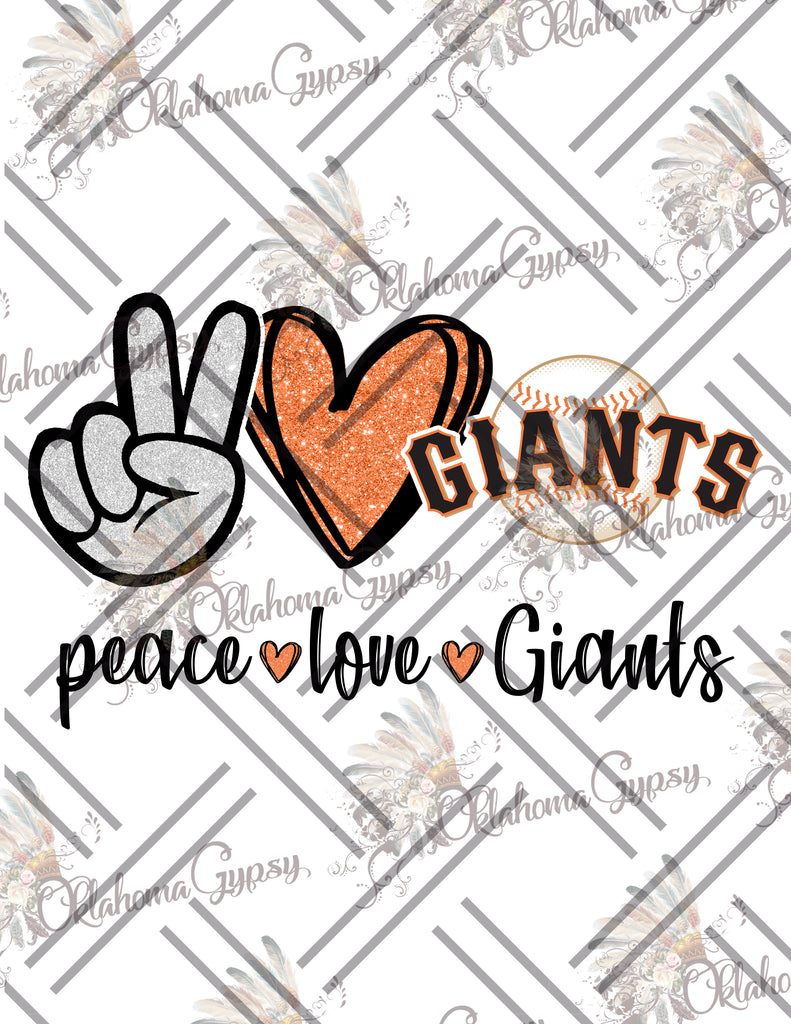 Peace Love San Francisco Giants Svg, San Francisco Giants Baseball