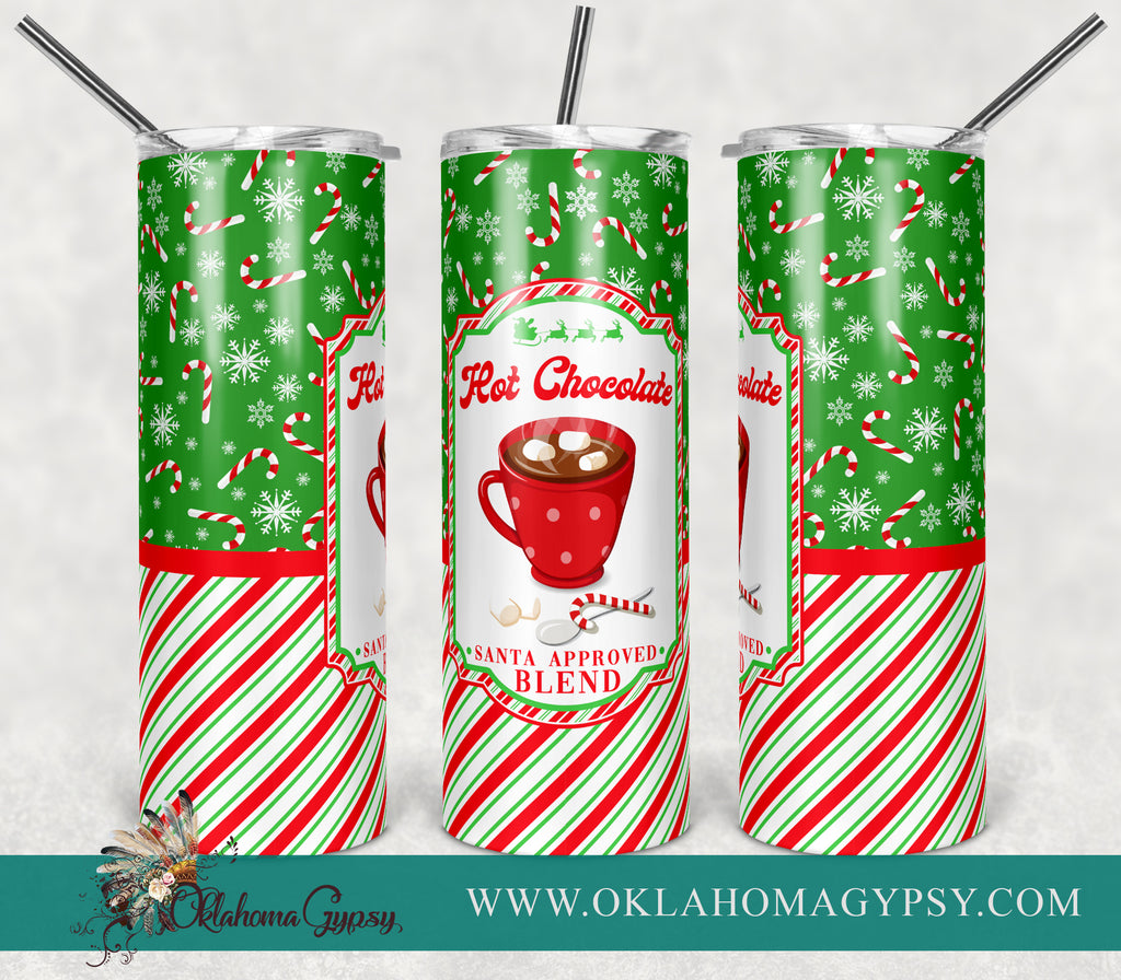 Candy Cane Hot Chocolate Digital File Wraps