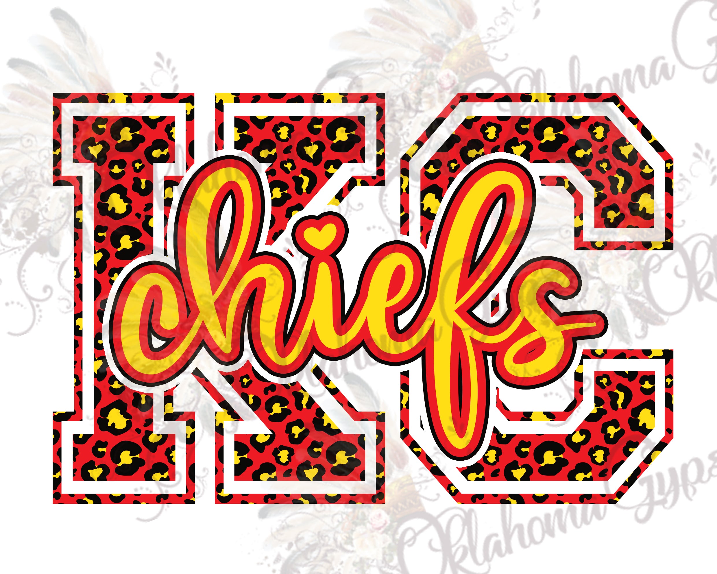 Download Kc Chiefs Leopard Digital File Oklahoma Gypsy Designs