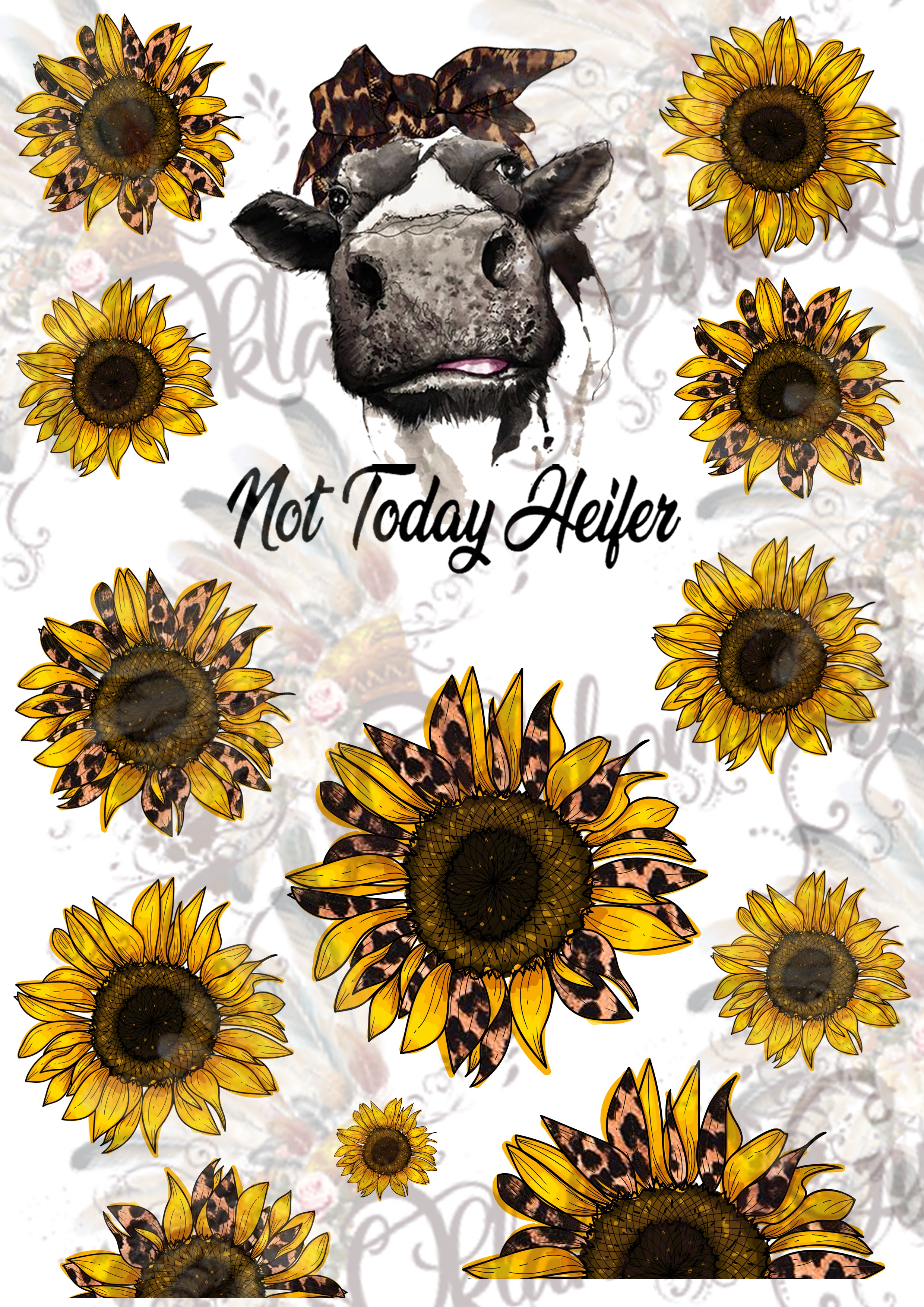 Download Not Today Heifer Leopard Digital File - Oklahoma Gypsy Designs