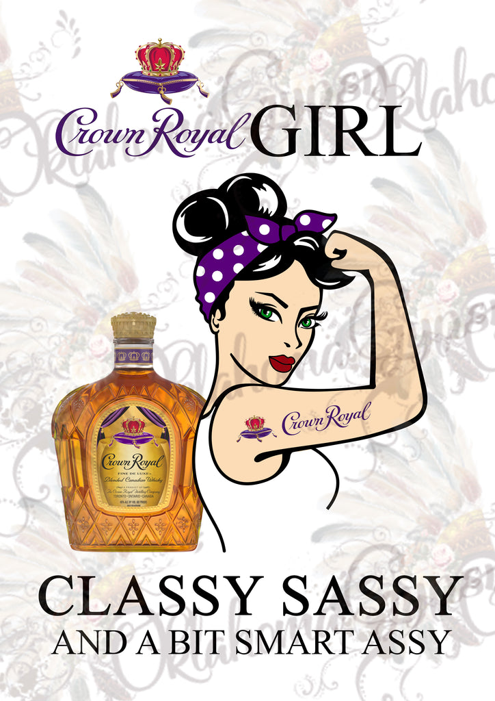 Crown Royal Peach Girl Inspired Digital File Oklahoma Gypsy Designs