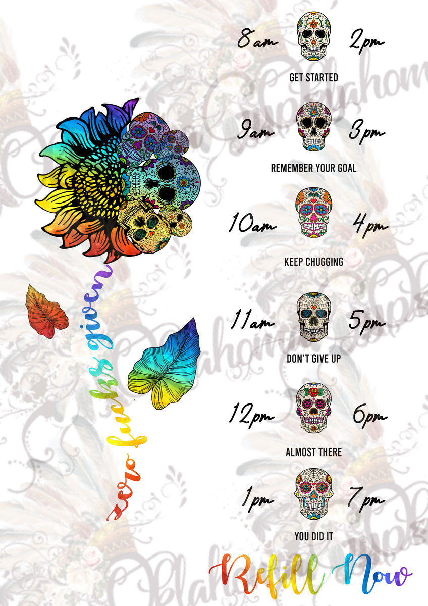 Download Rainbow Sunflower Skull Hydration Digital File - Oklahoma ...
