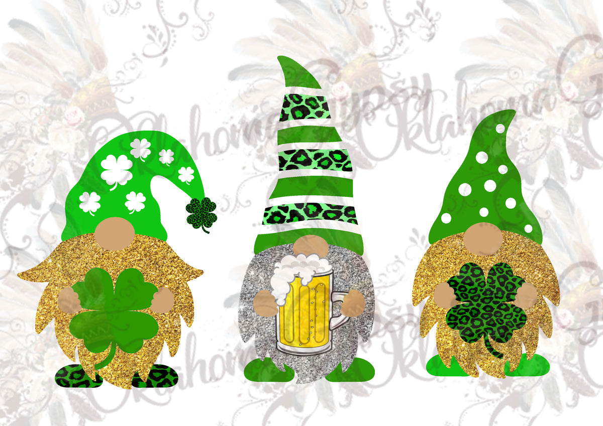 St. Patrick's Day Gnomes Digital File – Oklahoma Gypsy Designs