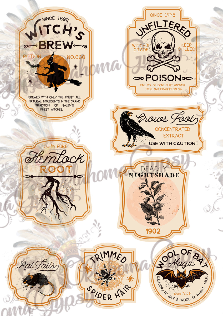 Printable Witch Potion Labels - Printable Templates