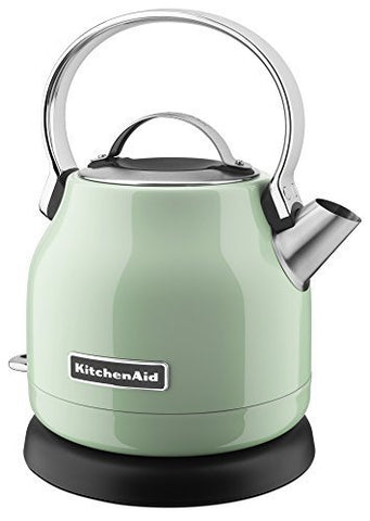 Light green KitchenAid kettle.