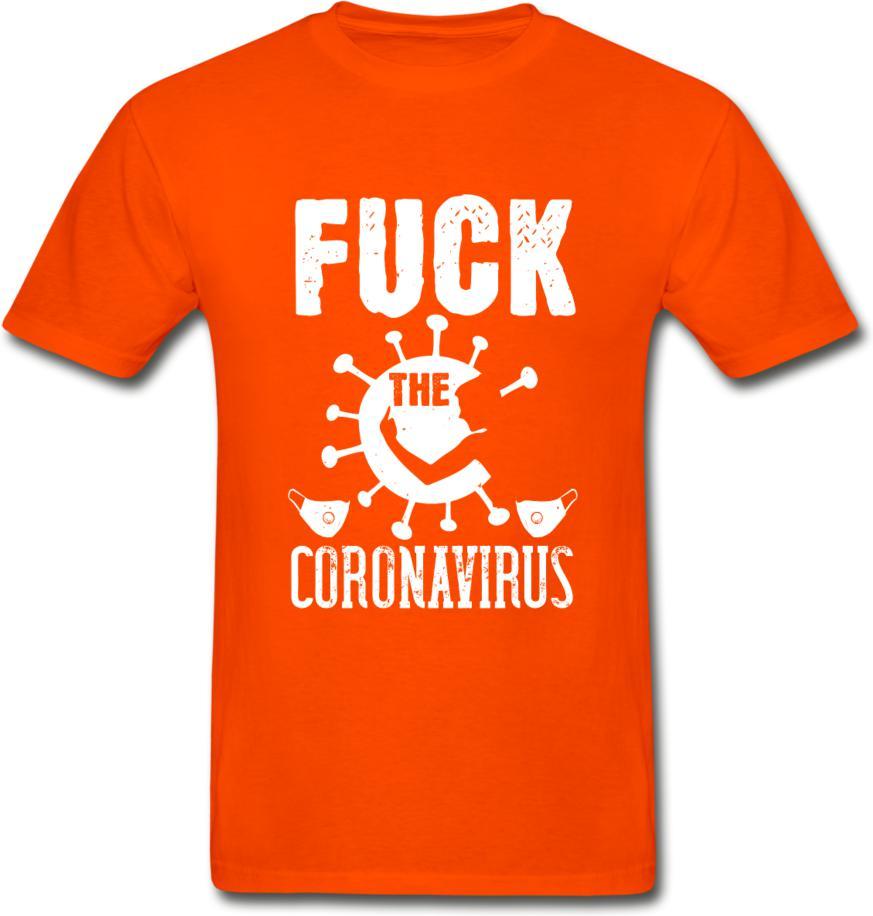 F*ck the CoronaVirus - Hanes Adult Tagless T-Shirt - orange