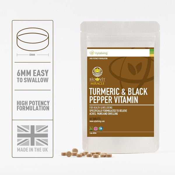 Turmeric and Black Pepper Tablets, High strength Supplement