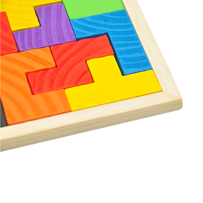 Tetris-Themed Wooden Puzzle Blocks – 