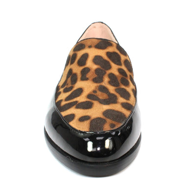 keisha leopard slip on loafer