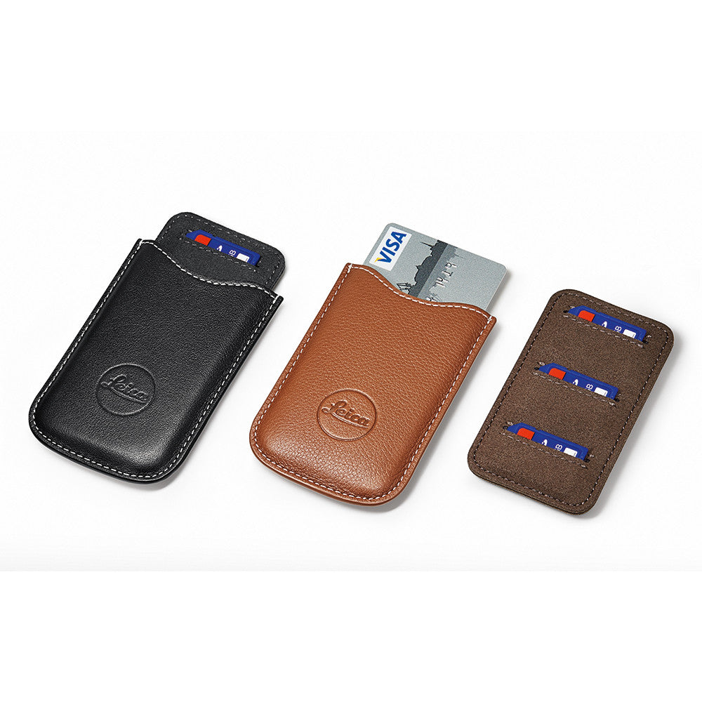 Leica SD Card & Credit Card Holder, leather, Black - Leica Store Miami