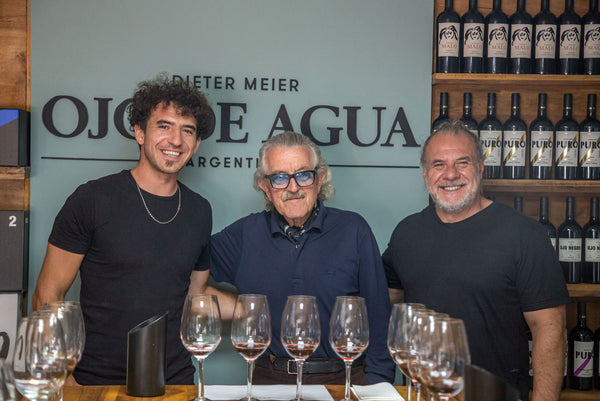 Winemaker team of Dieter Meier, Ojo de Agua from Mendoza Argentina