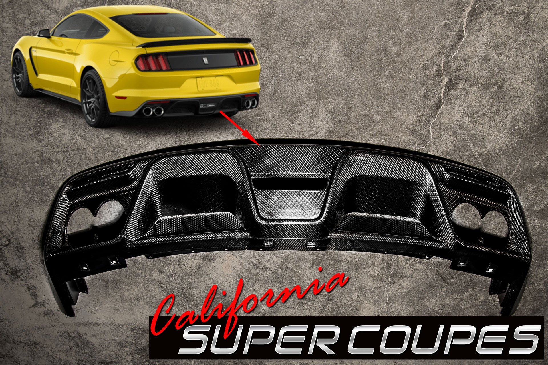 Carbon Fiber GT350 Rear Diffuser Ford Mustang Shelby 20152018