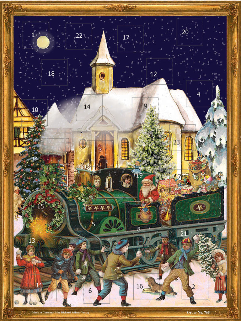 Santa's Train with Victorian Children / Advent Calendar My Growing