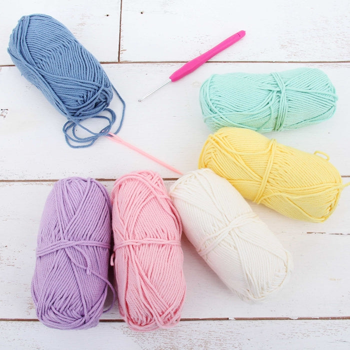 Crochet 100 Pure Cotton Yarn Set 6 Pack Of Frostings Colors