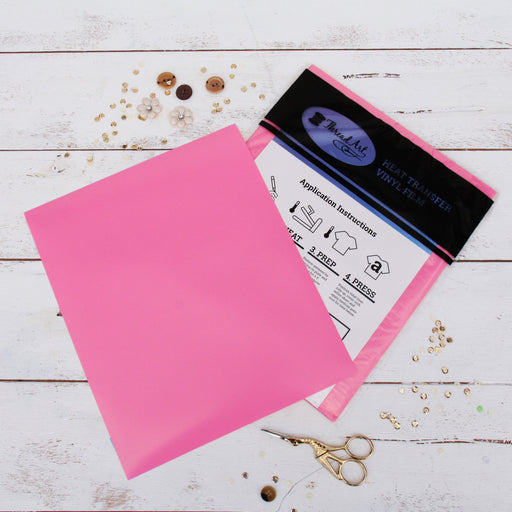 Neon Pink Iron On Vinyl - Heat Transfer Pack of Sheets —