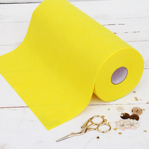 Light Yellow Felt 12 x 10 Yard Roll - Soft Premium Felt Fabric