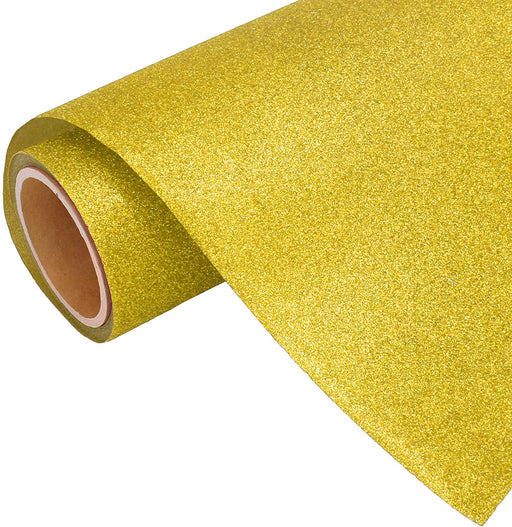 Yellow Gold Glitter Iron On Vinyl 20 Wide Sold By the Yard