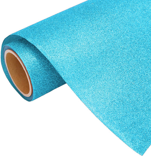 Sky Blue Glitter Iron On Vinyl 20 Wide Sold By the Yard —