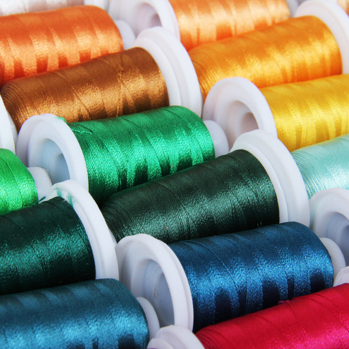 multi color machine embroidery thread