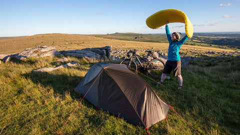 Lightweight tent and bikepacking rig