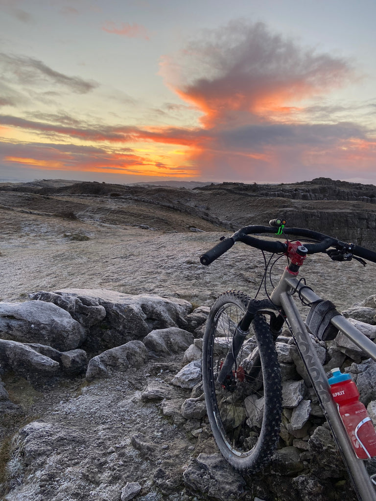 Frosty start after bikepackiing bivvy