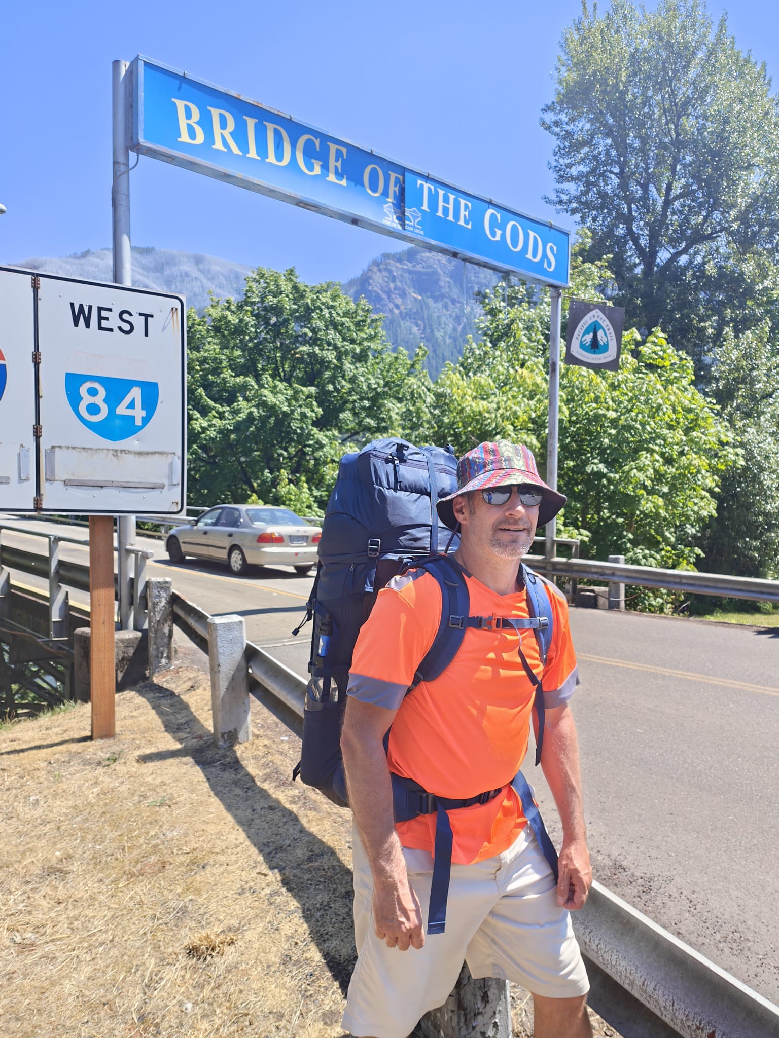 mark at the start of the final 500 miles of the PCT