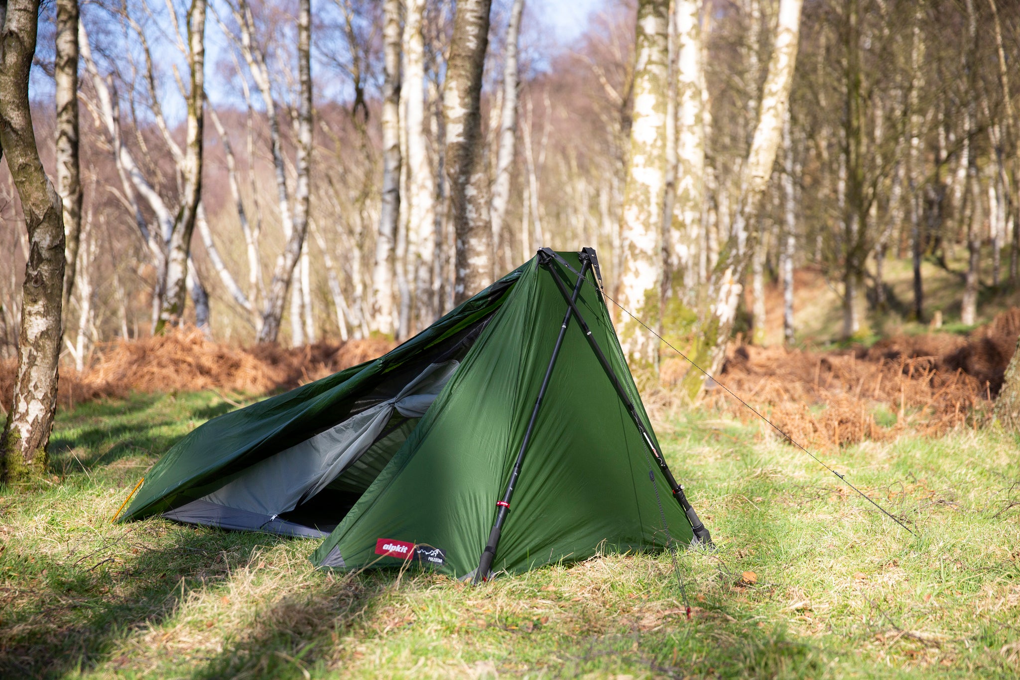 Lightweight bivvy tent with trekking poles