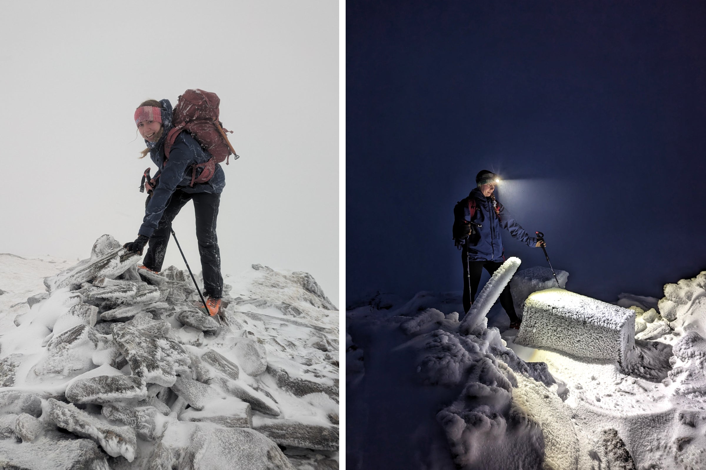 Anna Wells winter Munro round climbing by torchlight