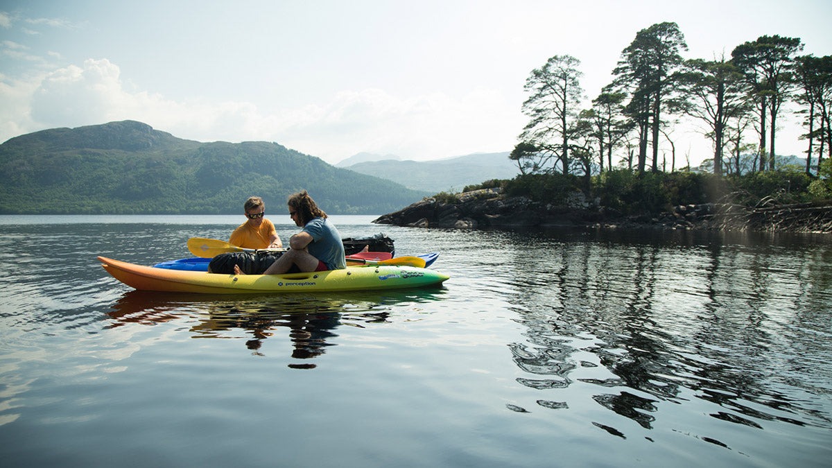 Open top kayaking on Windermere in the Lake District