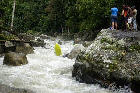 White water kayaking in North Wales