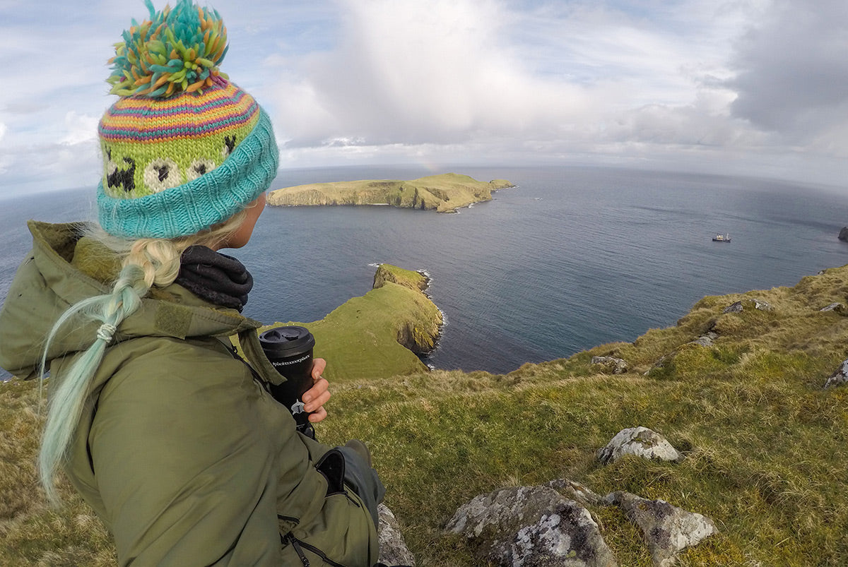 woman on coast