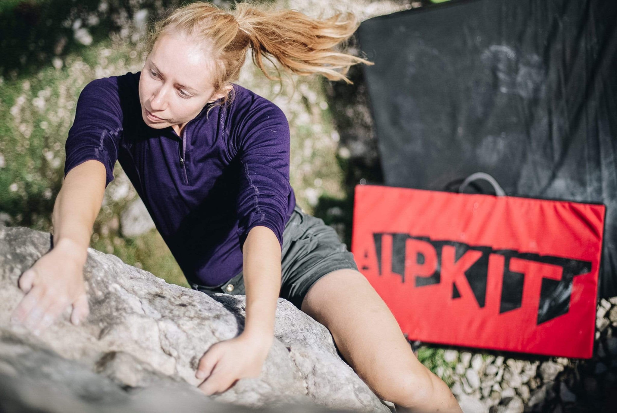 Kepler merino wool base layer, bouldering in Slovenia