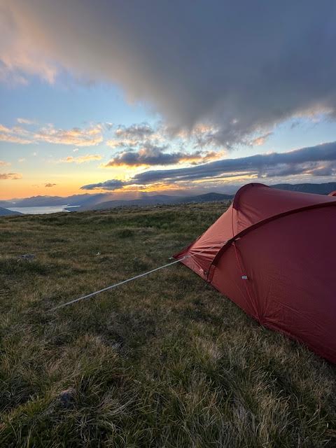 Lightweight wild camping tent in the UK