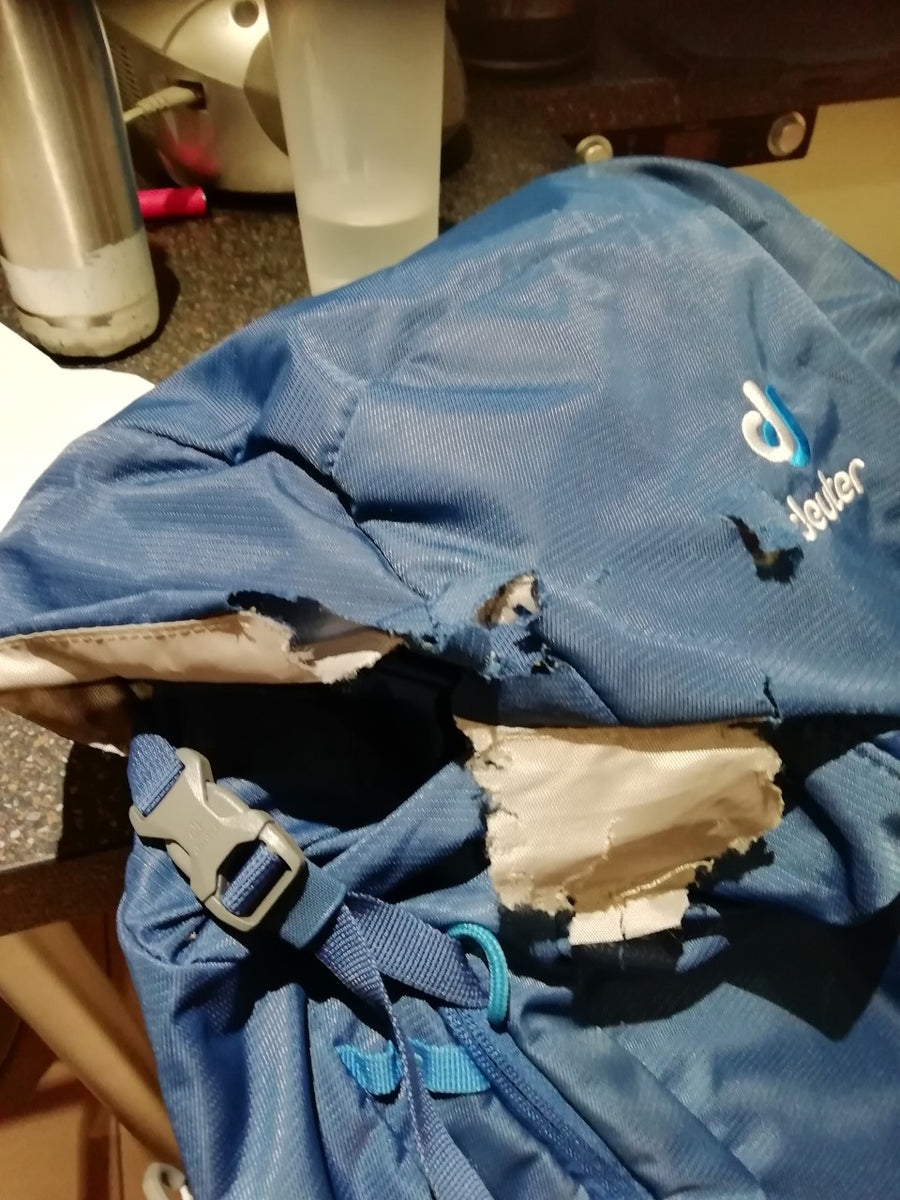 damaged deuter bag