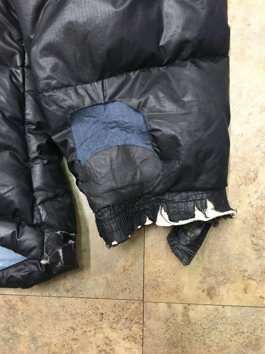 repaired down jacket