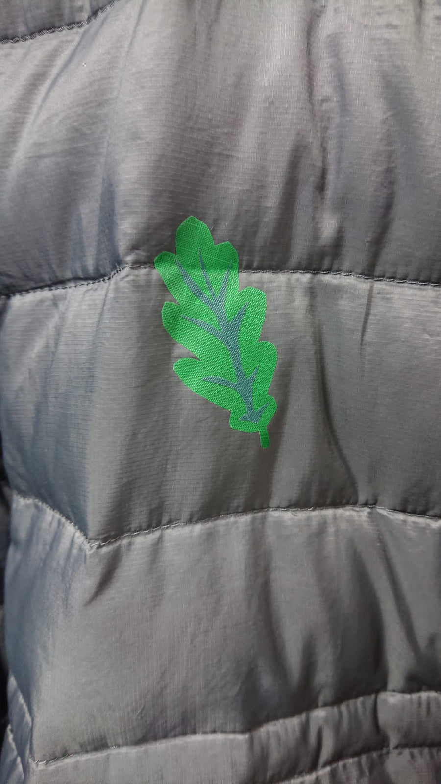 leaf patch down jacket