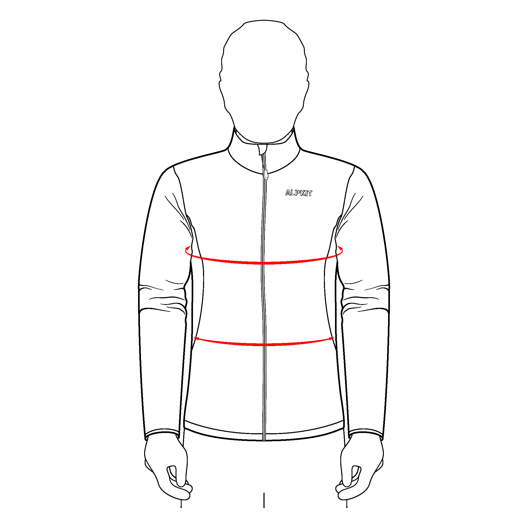 Akita Men's | Full Zip Lightweight Fleece Jacket