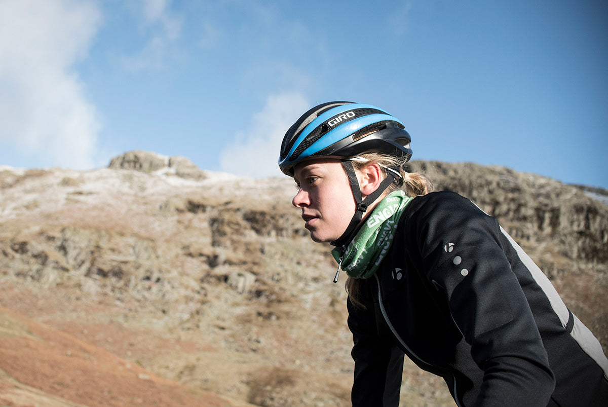 Cyclists riding in the Lake District