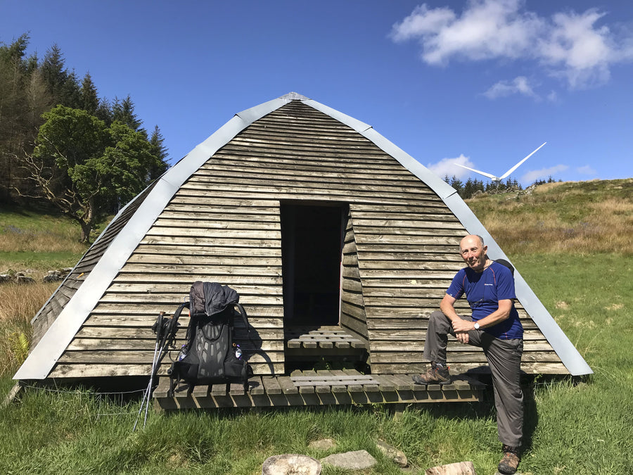 Steve camping Southern Upland Way