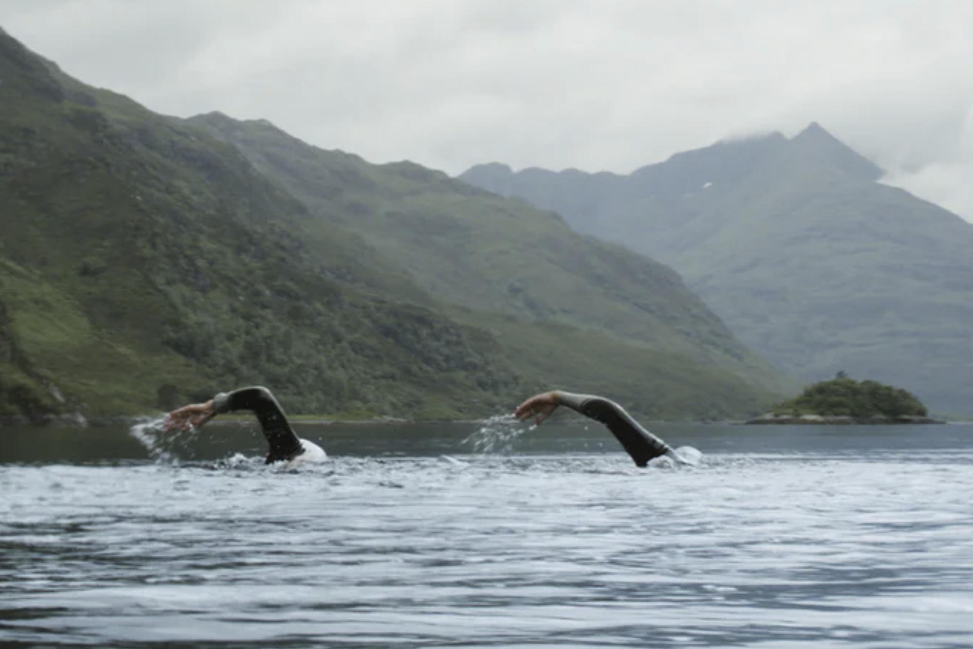 Swimming in the mountains