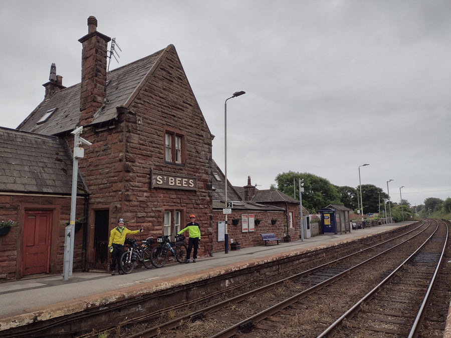 cyclists at St Bees station